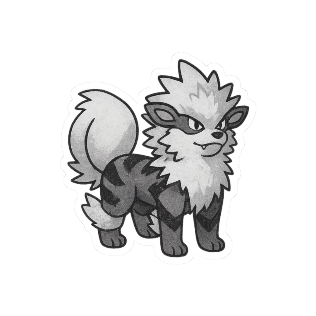 Arcanine Static Wool Pokémon Sticker | Bold Vinyl Decal - alternate angle 3, merchandise