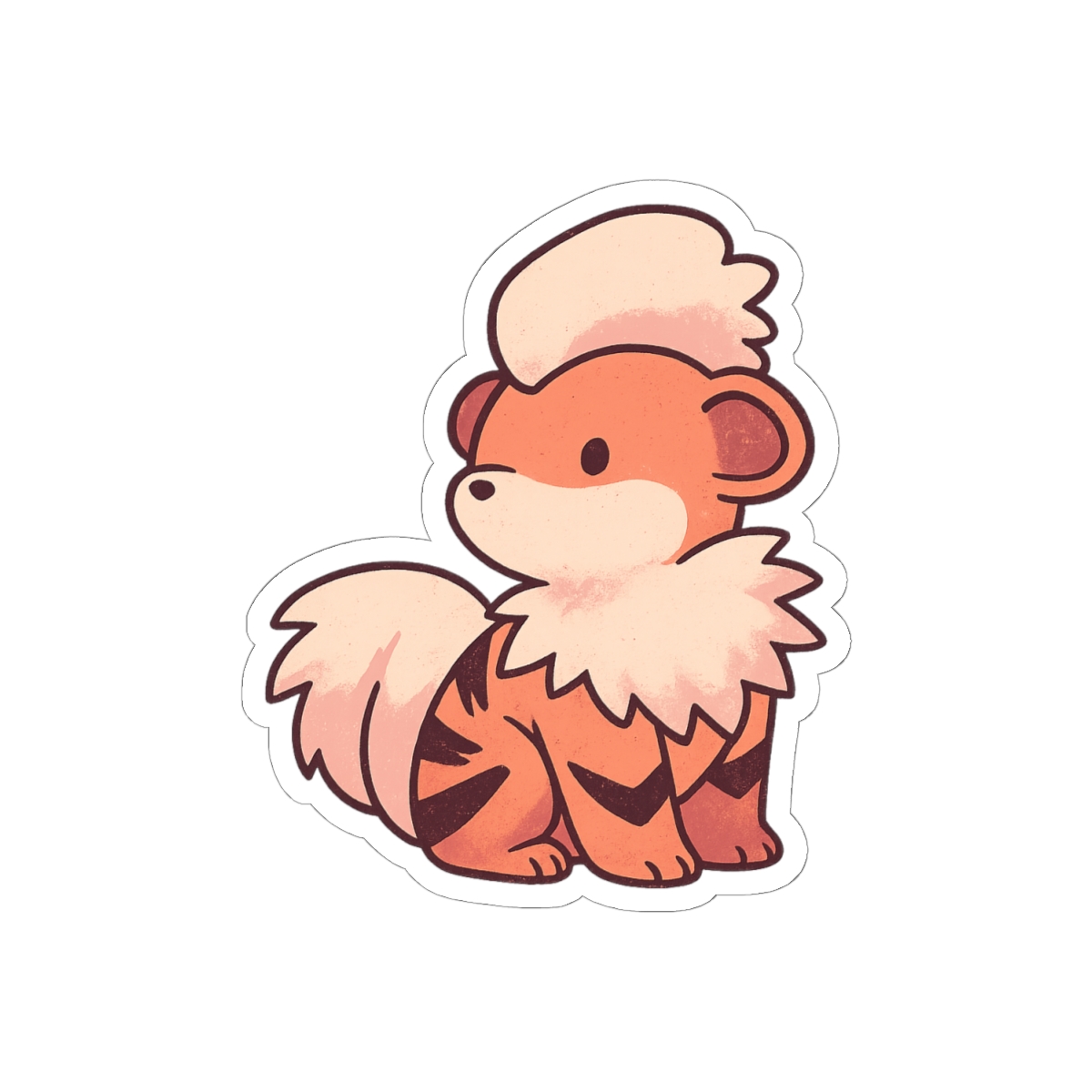 Growlithe Pokémon Sticker | Cute Vinyl Decal - alternate angle 2, merchandise