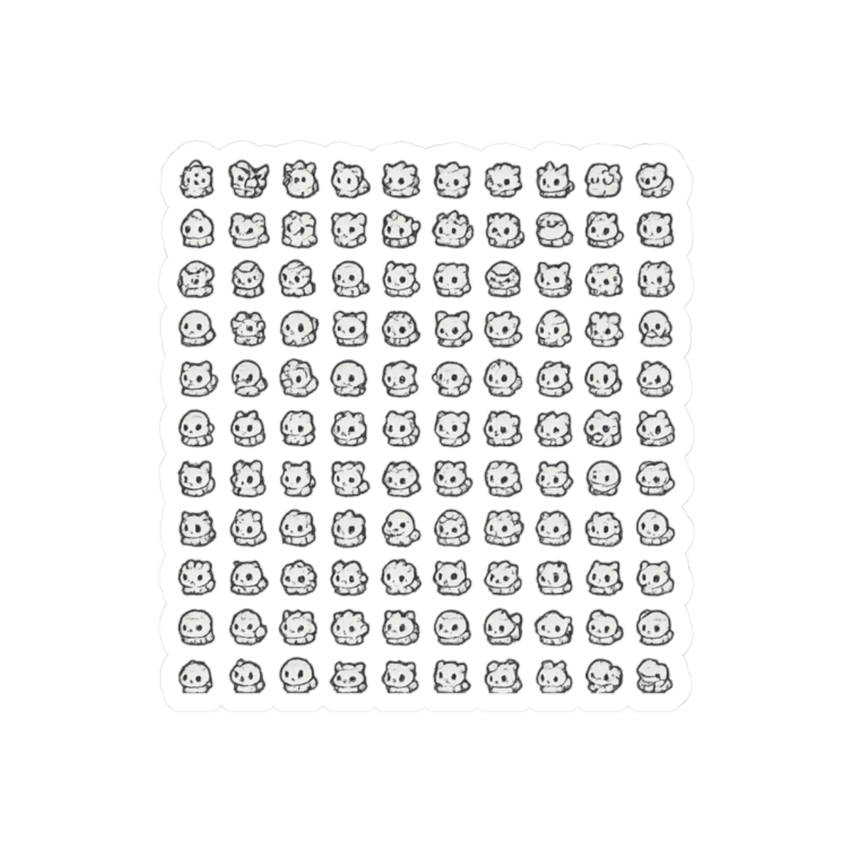 Chibi Kanto Pokemon Sticker Sheet | Cute 151 Vinyl Decals - alternate angle 3, merchandise