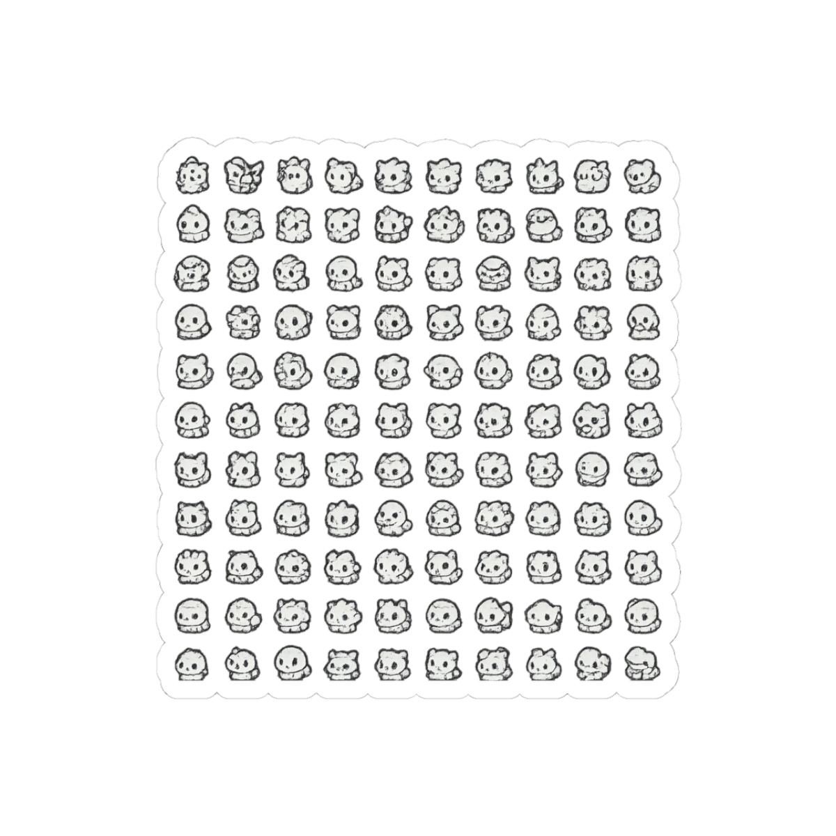 Chibi Kanto Pokemon Sticker Sheet | Cute 151 Vinyl Decals - Official Stickers merchandise