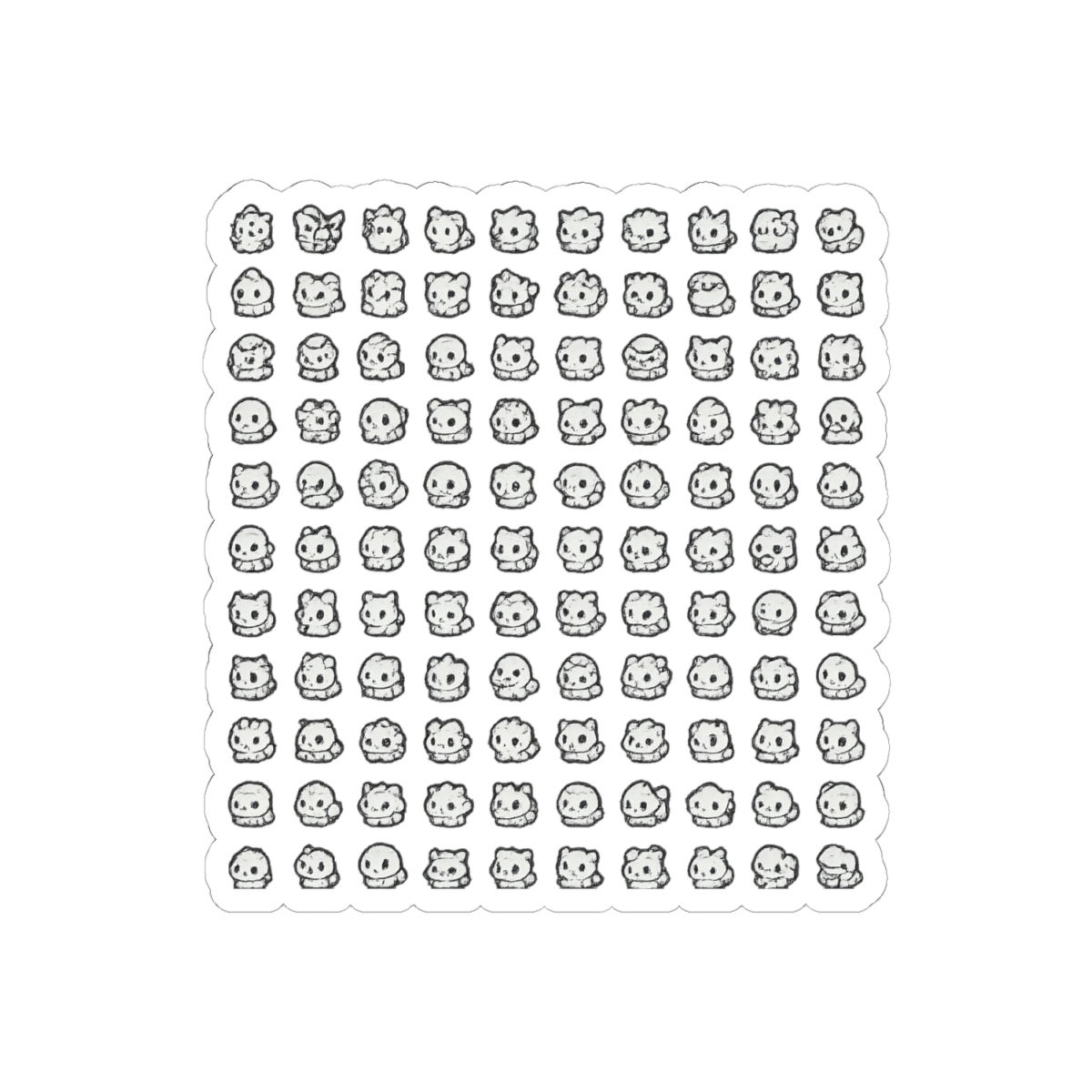 Chibi Kanto Pokemon Sticker Sheet | Cute 151 Vinyl Decals - alternate angle 1, merchandise
