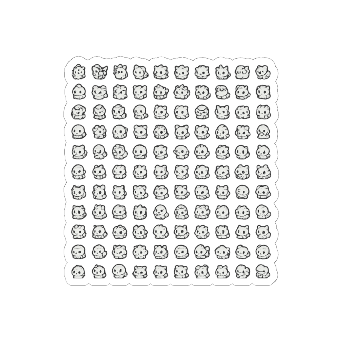 Chibi Kanto Pokemon Sticker Sheet | Cute 151 Vinyl Decals - alternate angle 2, merchandise