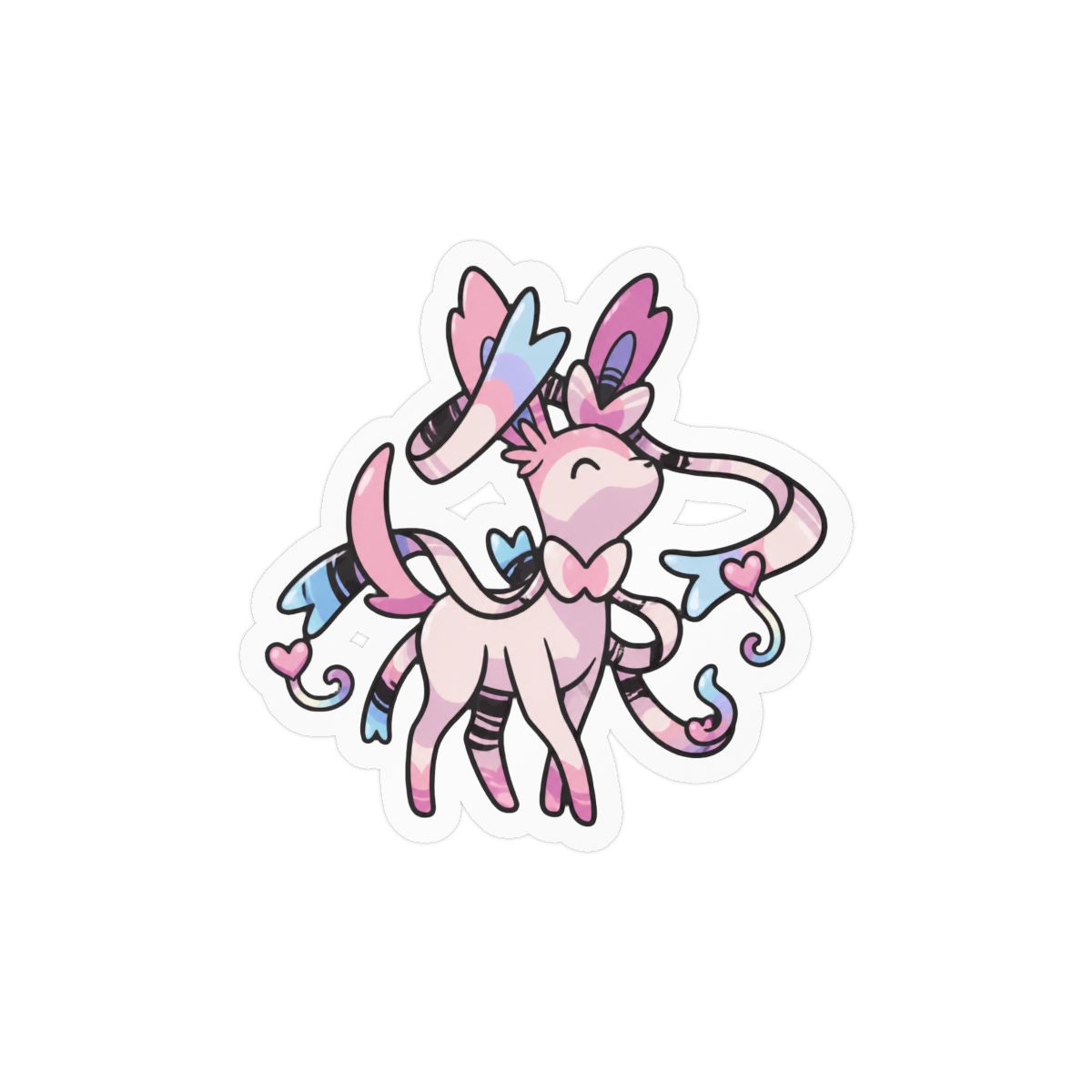 Sylveon Cute Pokémon Sticker | Adorable Fairy-Type Vinyl Decal - alternate angle 2, merchandise