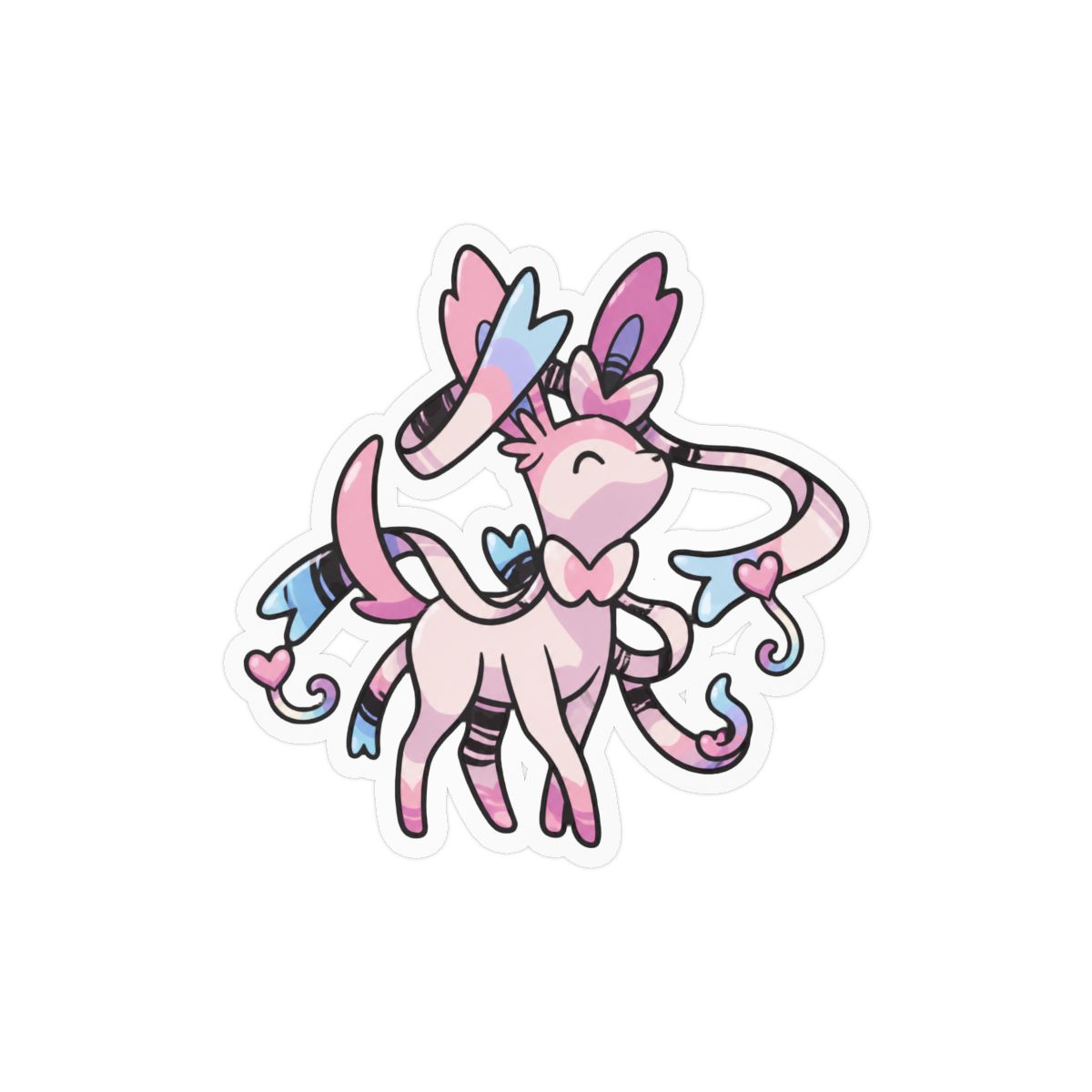Sylveon Cute Pokémon Sticker | Adorable Fairy-Type Vinyl Decal - alternate angle 3, merchandise