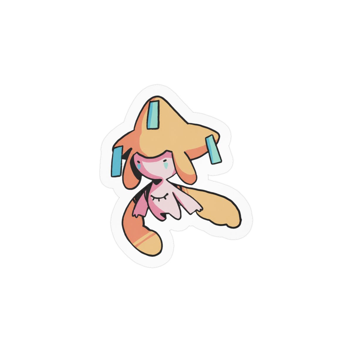 Cute Jirachi Pokémon Sticker | Mythical Wish-Granter Vinyl Decal - alternate angle 1, merchandise