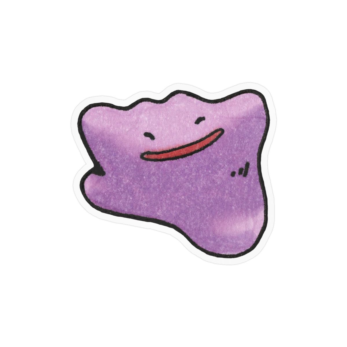 Static Wool Ditto Pokémon Sticker | Cute Fluffy Vinyl Decal