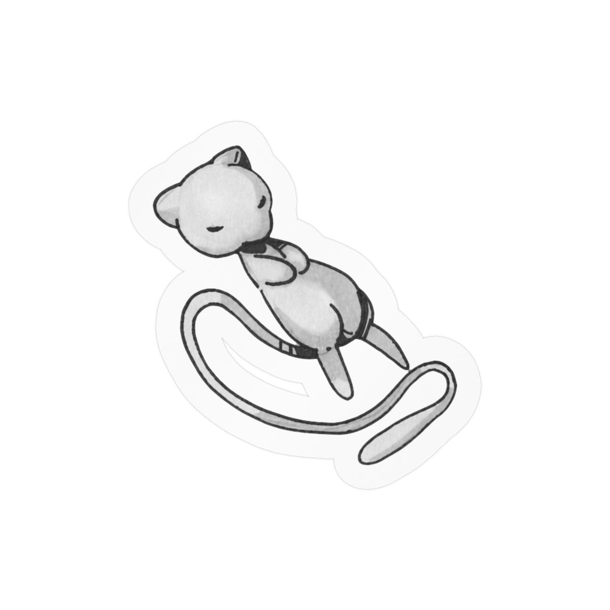 Cute Mew Pokémon Sticker | Playful Vinyl Decal for Laptops & Bottles