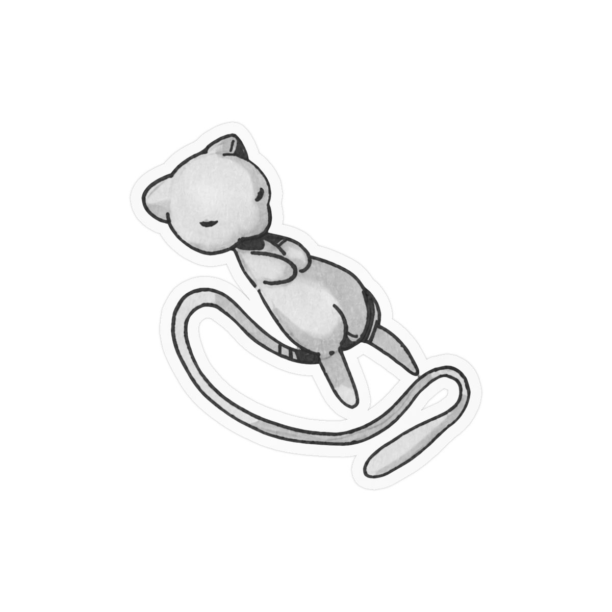 Cute Mew Pokémon Sticker | Playful Vinyl Decal for Laptops & Bottles - alternate angle 3, merchandise