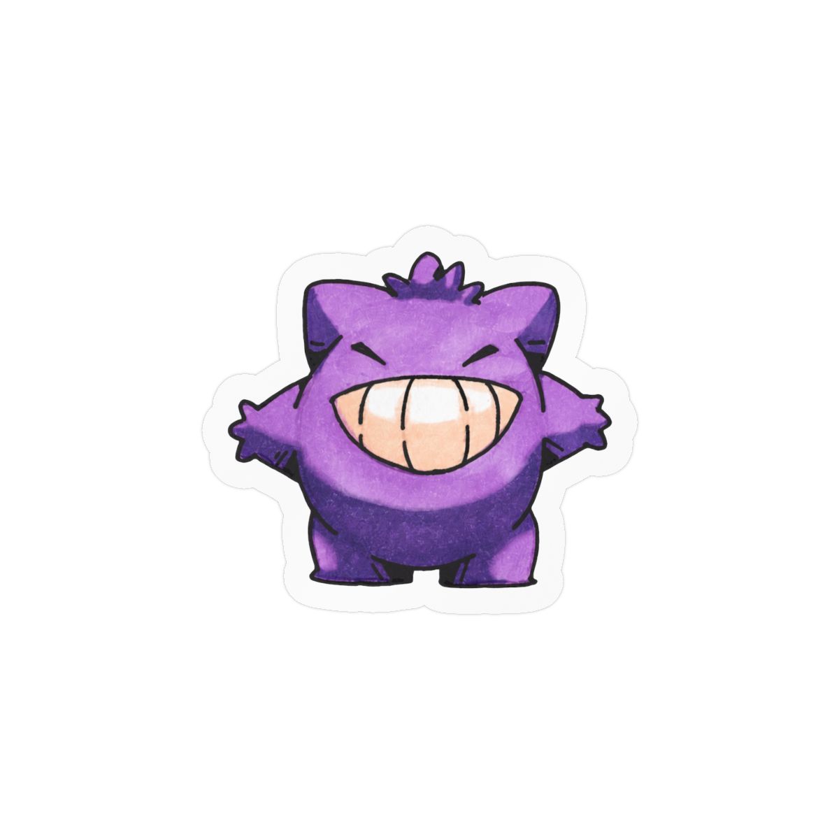 Gengar by Static Wool Sticker | Cute Pokémon Vinyl Decal - alternate angle 2, merchandise