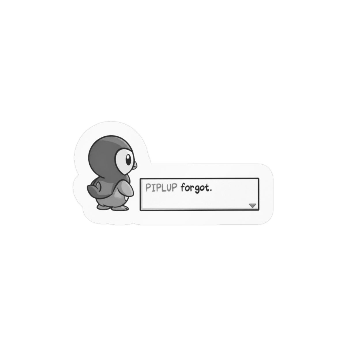 Piplup Forgot Sticker | Cute Pokémon Vinyl Decal