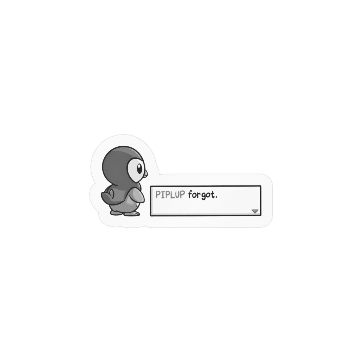 Piplup Forgot Sticker | Cute Pokémon Vinyl Decal