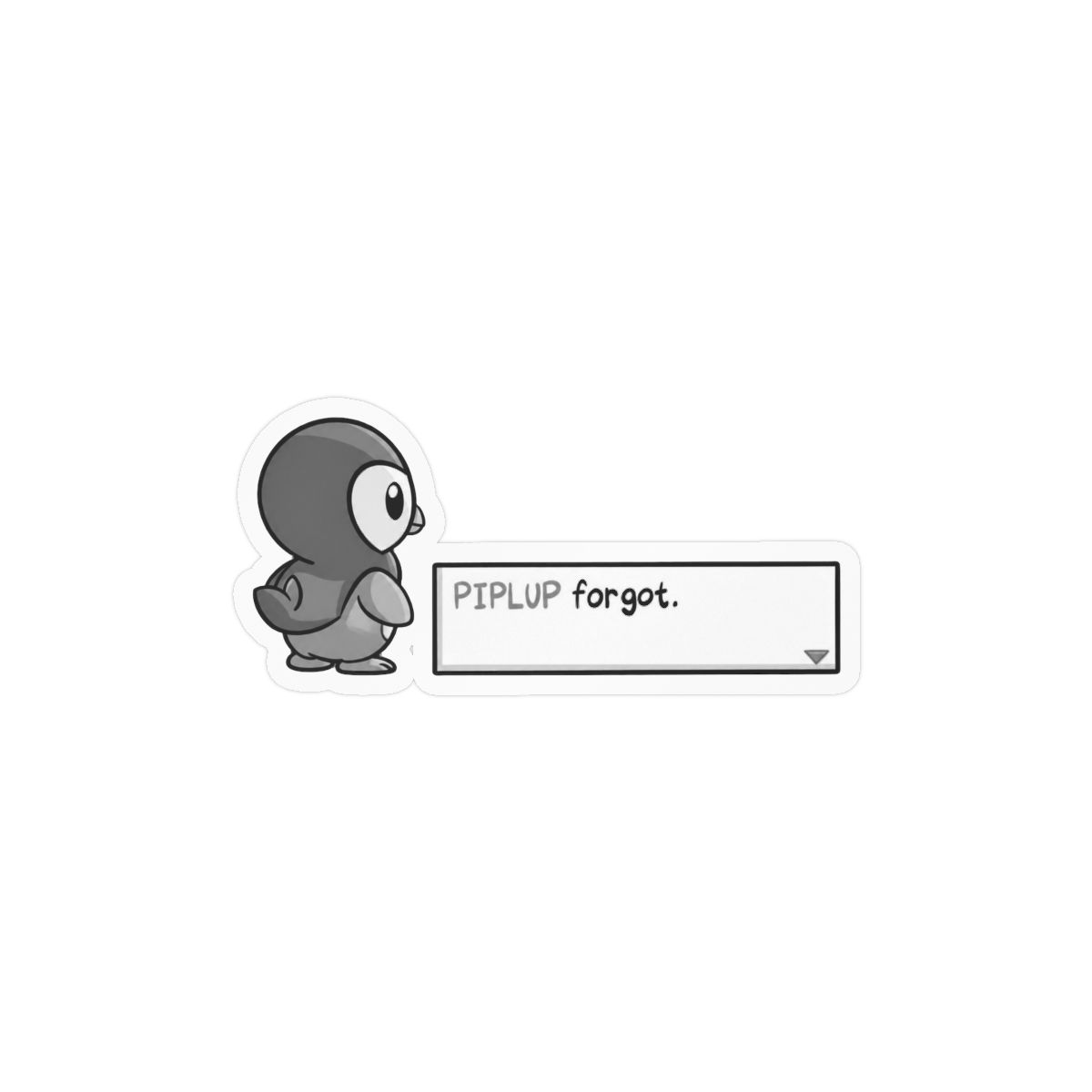 Piplup Forgot Sticker | Cute Pokémon Vinyl Decal - alternate angle 3, merchandise