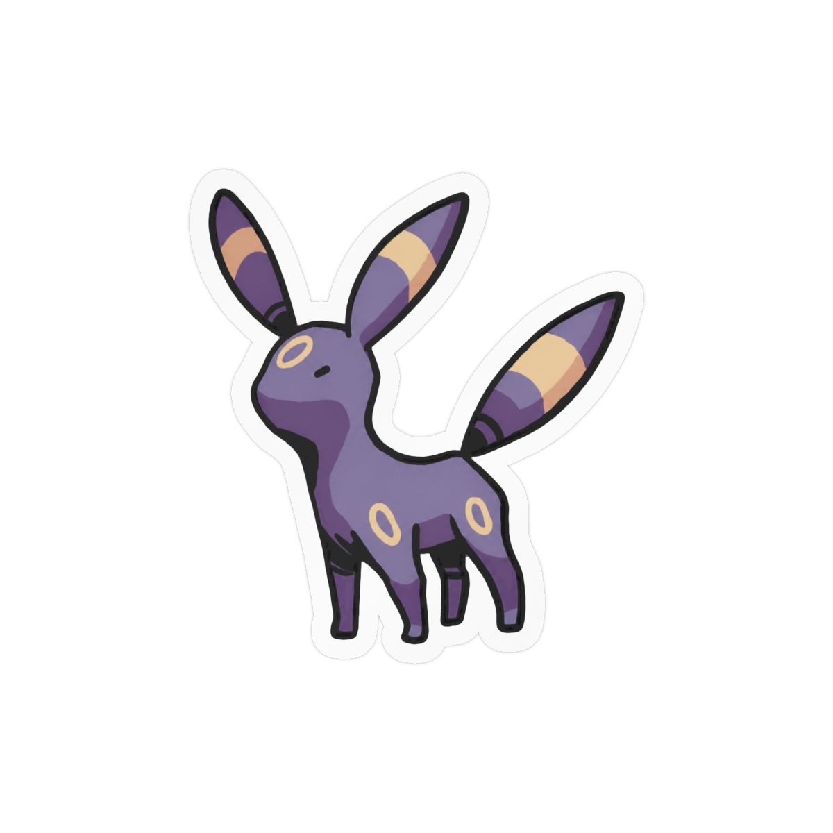 Umbreon by Static Wool Sticker | Sleek Pokémon Vinyl Decal - alternate angle 2, merchandise