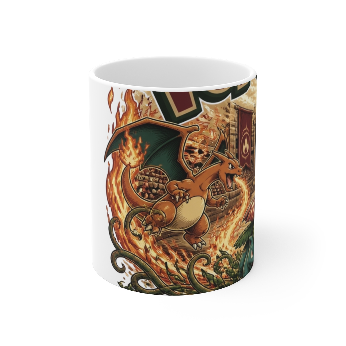 Pokemon "Explore Your Wilderness" White Mug - alternate angle 1, merchandise