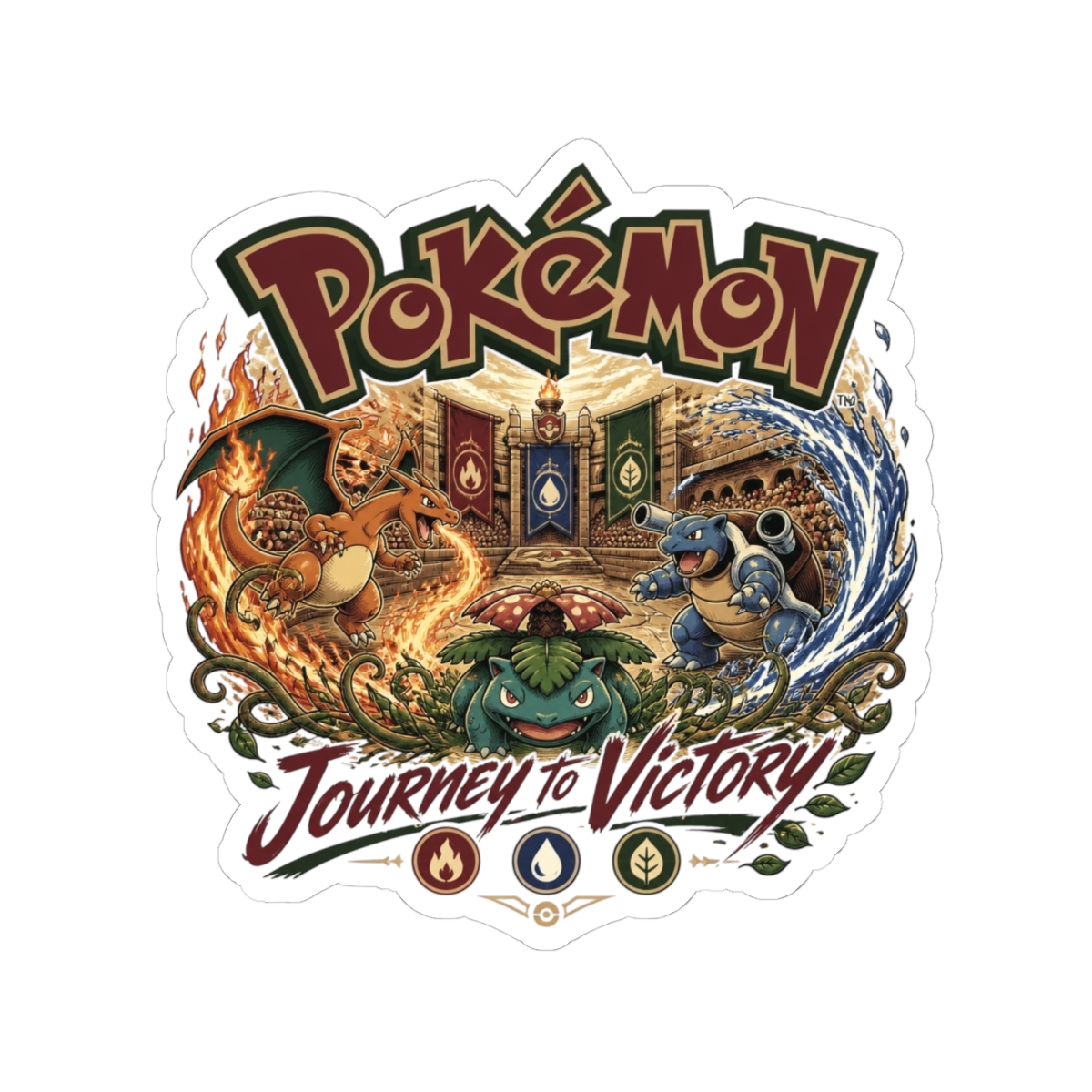 Pokemon "Explore Your Wilderness" Sticker - alternate angle 3, merchandise