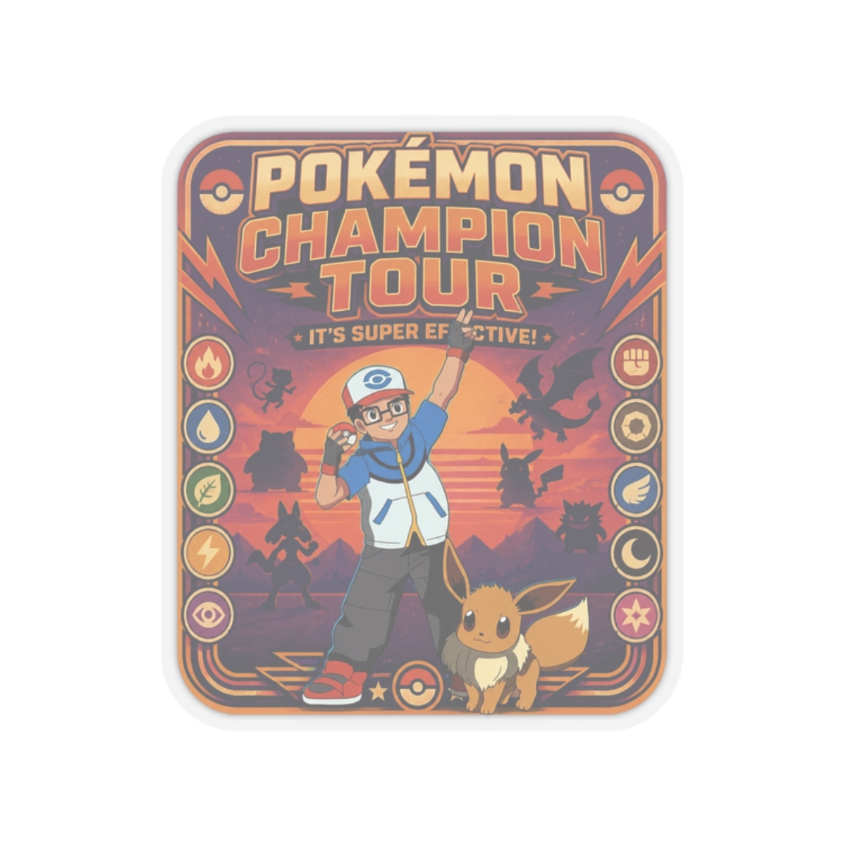 Retro Monster Hunting Adventure Sticker | Cute Vinyl Decal