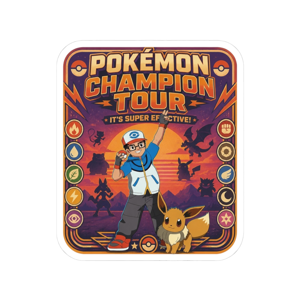 Retro Monster Hunting Adventure Sticker | Cute Vinyl Decal