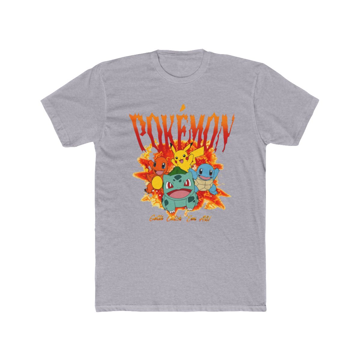 Pokémon Kanto Starter Flames T Shirt | Pokemon - alternate angle 4, merchandise