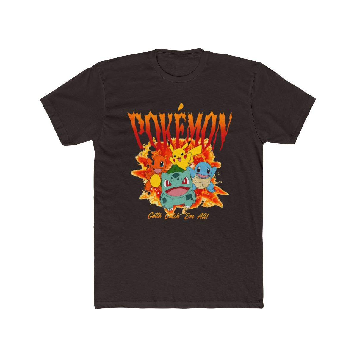 Pokémon Kanto Starter Flames T Shirt | Pokemon - alternate angle 2, merchandise