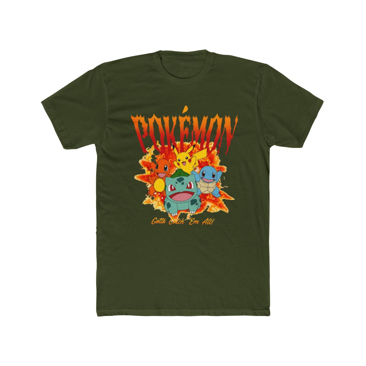 Pokémon Kanto Starter Flames T Shirt | Pokemon - alternate angle 5, merchandise
