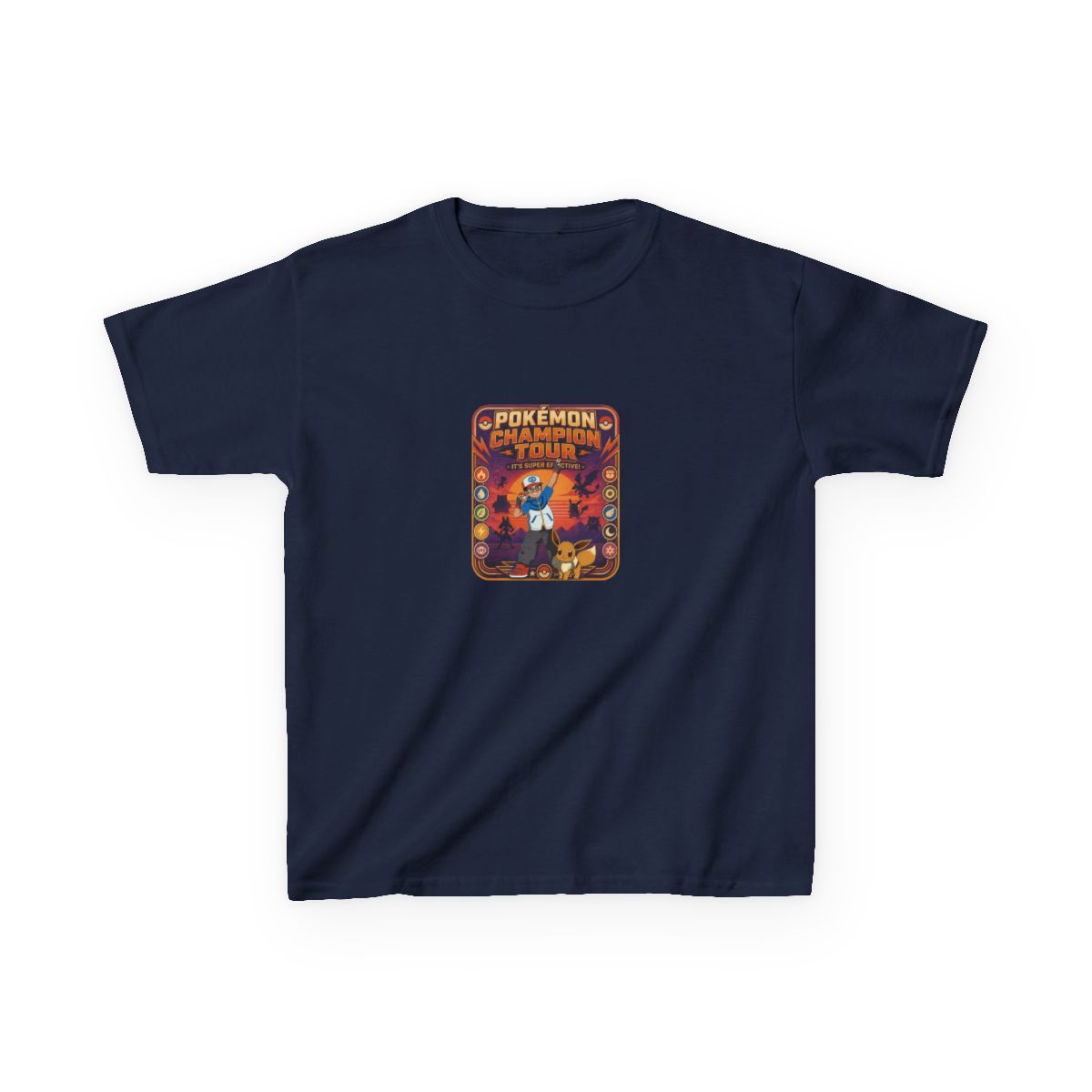 Monster Collecting Legacy Tour Kids T-Shirt | Retro Adventure Style - alternate angle 5, merchandise