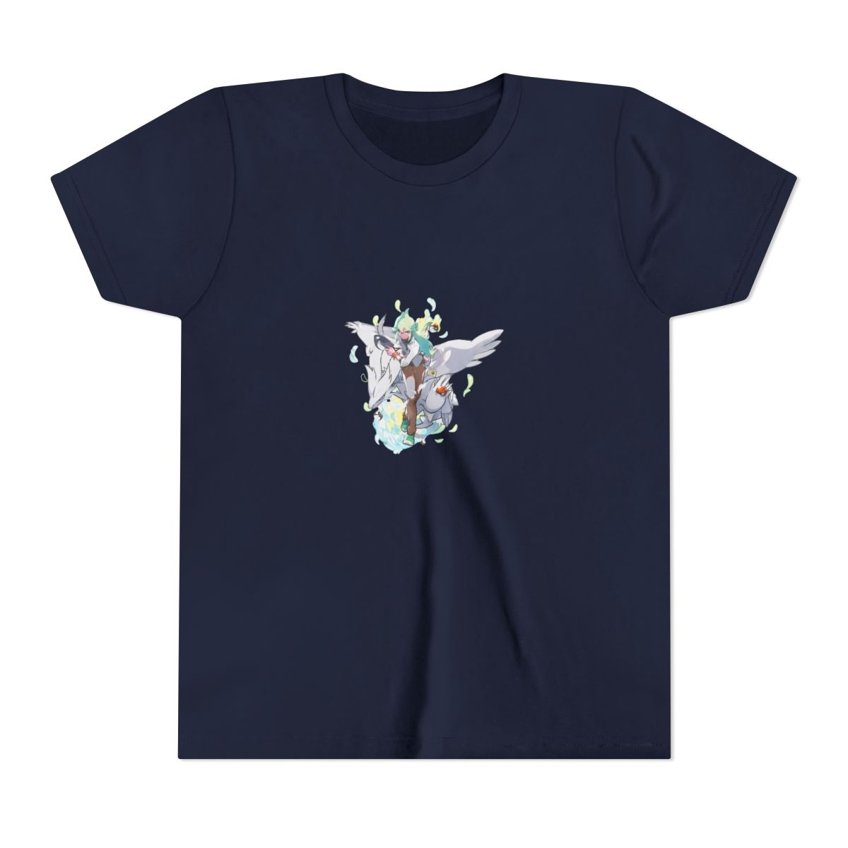 Official N Pokémon Trainers Light Blue Relaxed Fit Crew Neck T Shirt - Size Adult 4X-Large (Kids) - alternate angle 5, merchandise