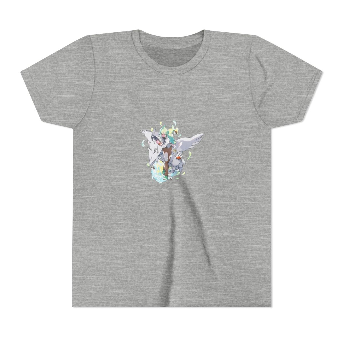 Official N Pokémon Trainers Light Blue Relaxed Fit Crew Neck T Shirt - Size Adult 4X-Large (Kids) - alternate angle 2, merchandise