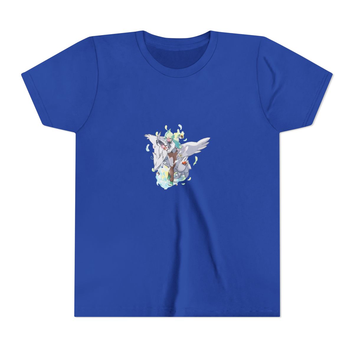 Official N Pokémon Trainers Light Blue Relaxed Fit Crew Neck T Shirt - Size Adult 4X-Large (Kids) - alternate angle 3, merchandise